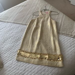 Lily Pulitzer sequined Gold shift dress
